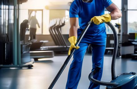 Technicien Proaxion entretenant un centre d’entraînement